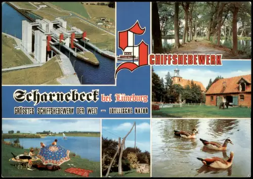 Ansichtskarte Scharnebeck Schiffshebewerk (Mehrbildkarte) 1980