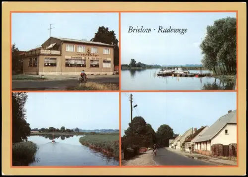 Brielow-Beetzsee Radewege DDR Mehrbild-AK mit Gaststätte Schwedenlinde uvm 1989