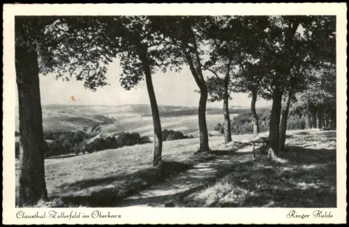 Ansichtskarte Clausthal-Zellerfeld Panorama-Ansicht Ringer Halde 1955/1953