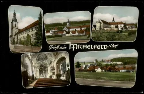 Michelfeld (Opf.) Mehrbild-AK Ortsansichten Grüße aus MICHELFELD Opf. 1955