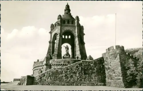 Ansichtskarte Porta Westfalica Kaiser-Wilhelm-Denkmal Seitenansicht 1965
