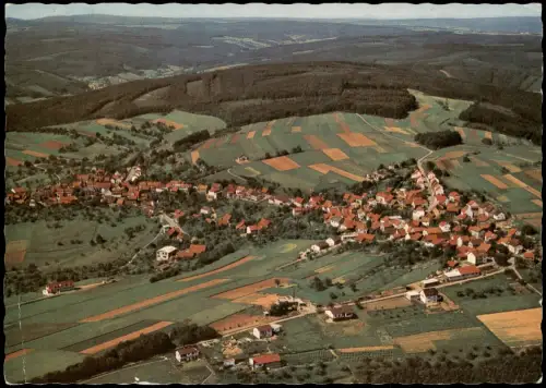 Ansichtskarte Rothenberg-Oberzent Luftbild Ortsansicht 1965