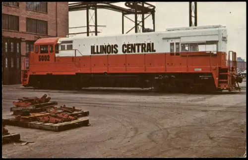 Eisenbahn Zug Lokomotive ILLINOIS CENTRAL 5002 Railroad USA 1977