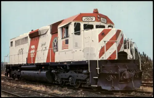 Eisenbahn Zug Lokomotive BURLINGTON NORTHERN 1976 Railroad USA 1977