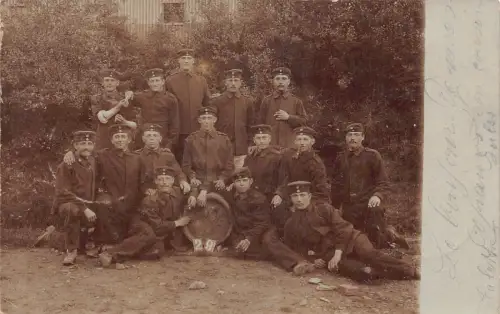 L162 Deutschland 1902 Militaria Gruppenportrait Echtfoto Postkarte