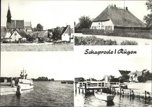 Schaprode Reetdachhaus Boote Kat. Schaprode