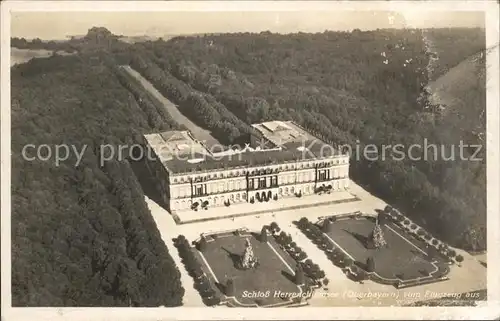 Herrenchiemsee Schloss Herrenchiemsee Fliegeraufnahme Kat. Chiemsee
