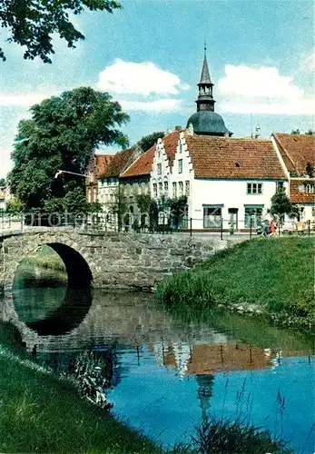 AK / Ansichtskarte Friedrichstadt Eider Steinbruecke Evangelische Kirche  Kat. Friedrichstadt