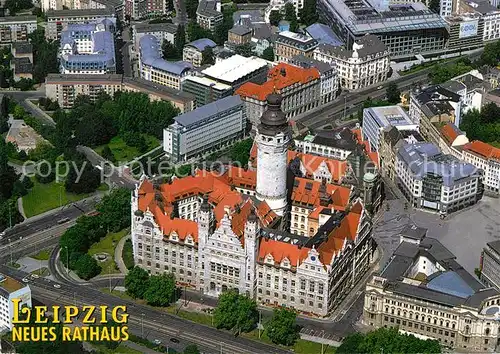 AK / Ansichtskarte Leipzig Neues Rathaus Fliegeraufnahme Leipzig Kat. Leipzig